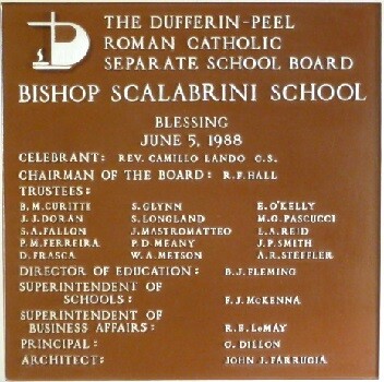 School opening placque
